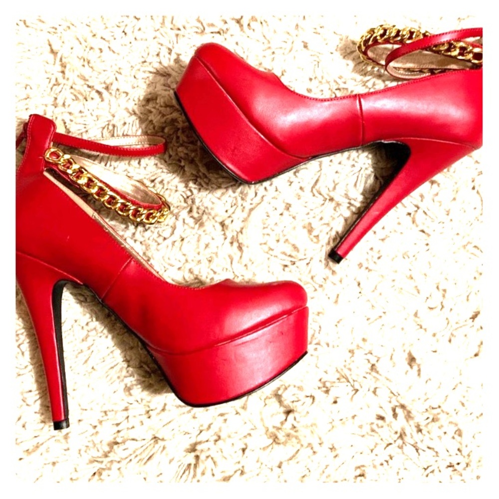 Charlotte Russe Red Platform Stilettos